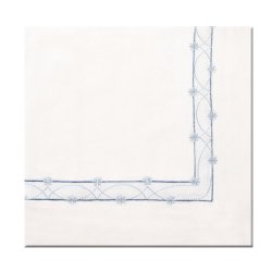Blue Parallel Intricate Floral Napkin