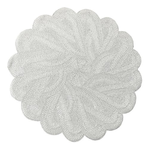 White Braided Circular Placemat