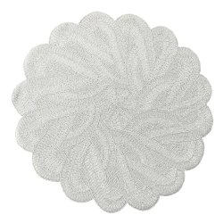 White Braided Circular Placemat